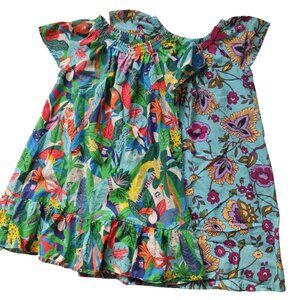 Mini Boden Hanna Andersson Girls Dresses 9-10 Y Cotton A-line Bright Jungle Prin